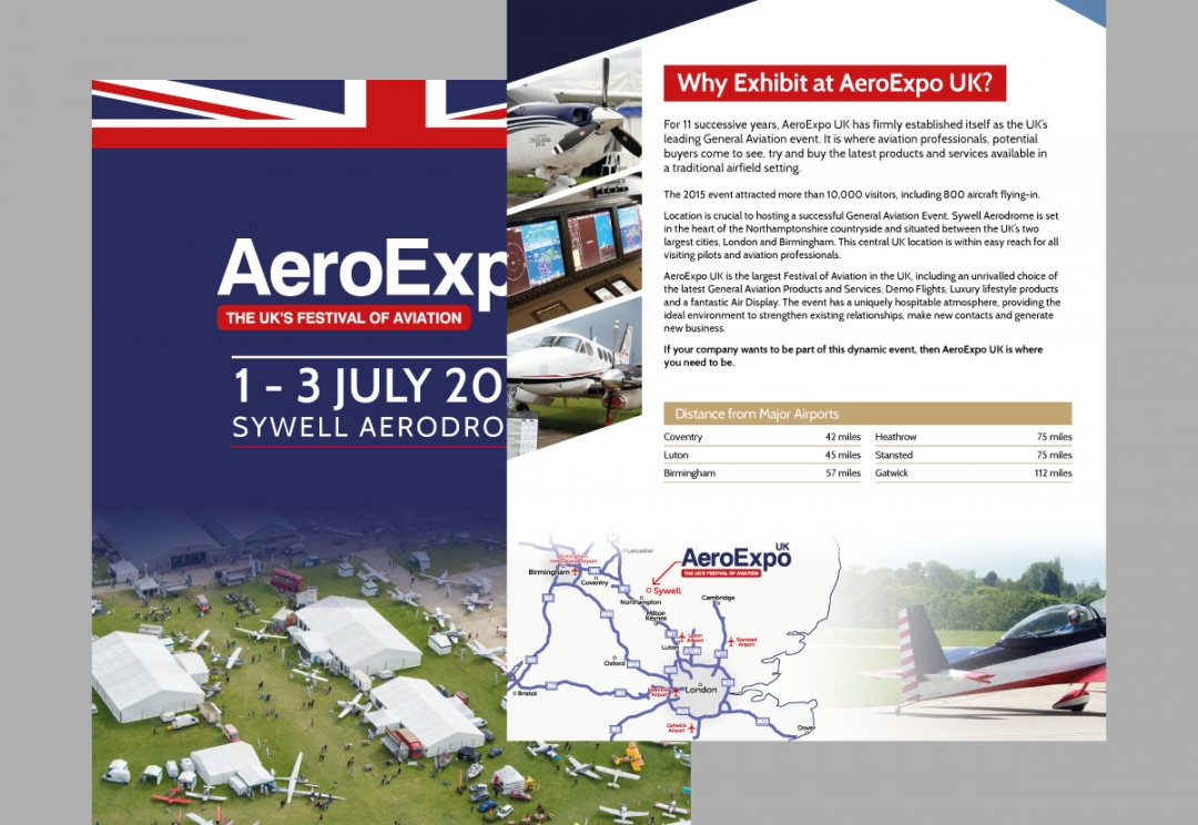 Aviation event print brochure design