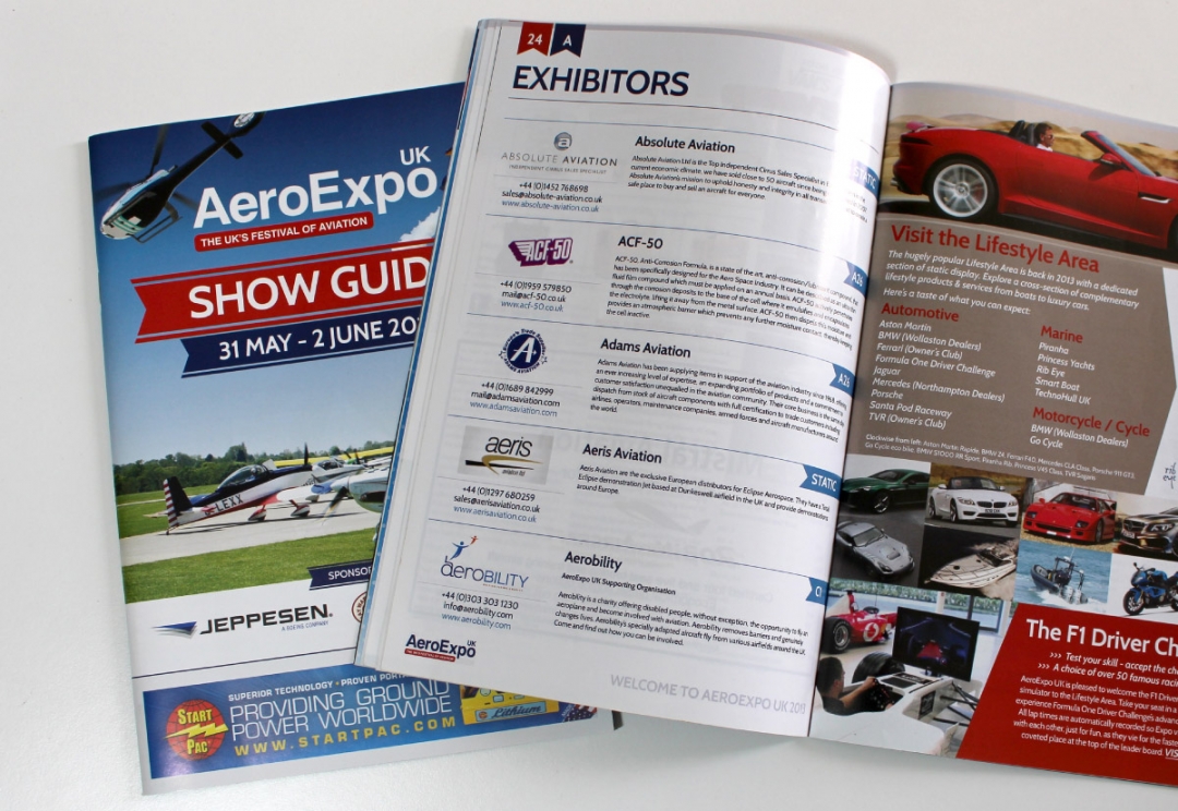 Aviation event show guide design