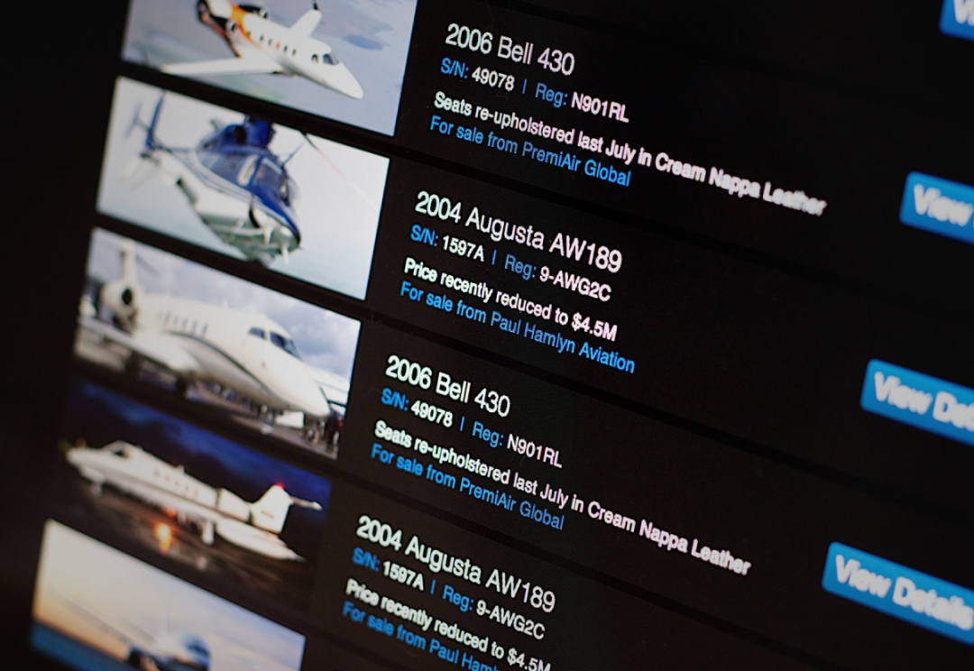 Aircraft email marketing and website design