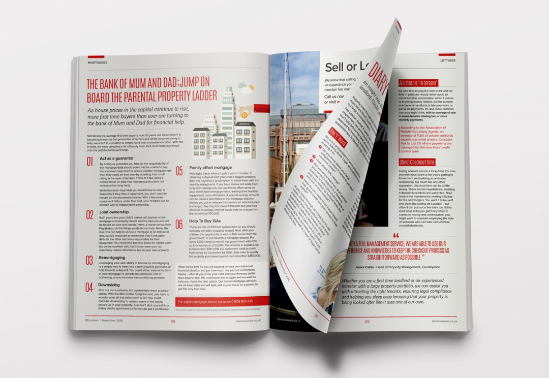 Property magazine editorial design