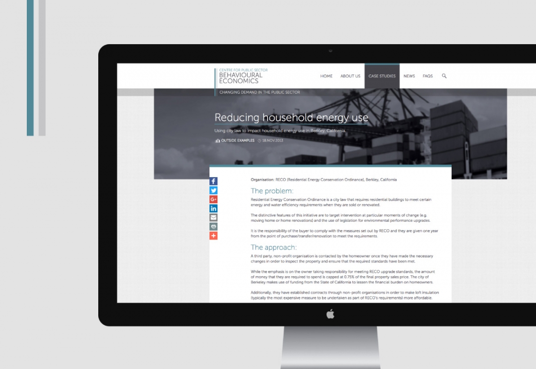 Public services consultancy website design