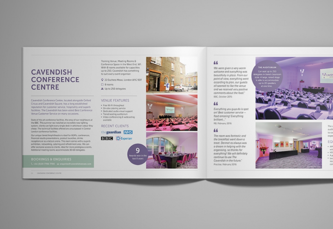 Conference venues brochure design