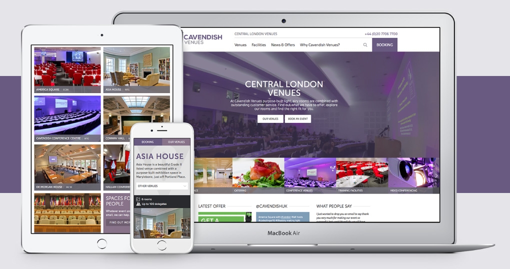 Conference venues website design