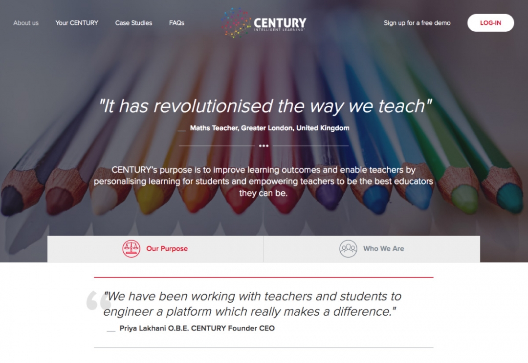 Education technology website design