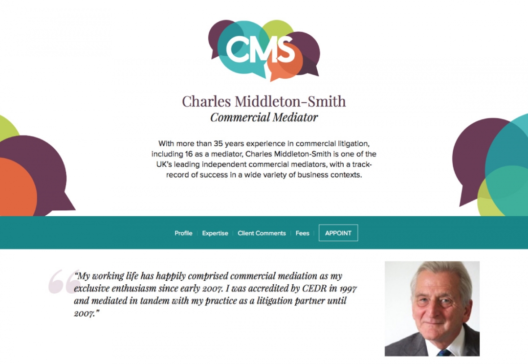 Commercial mediator website design