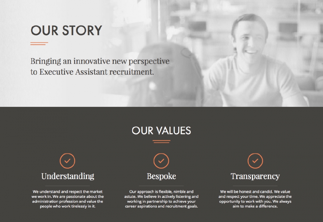 Recruitment agency website design