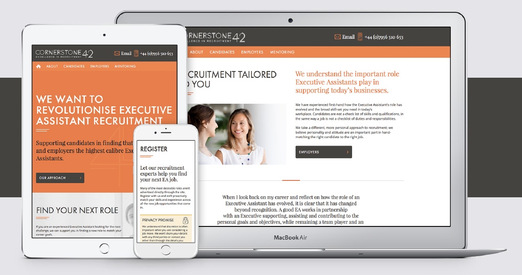 Recruitment agency website design