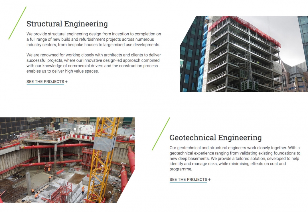 Engineering consultants website design