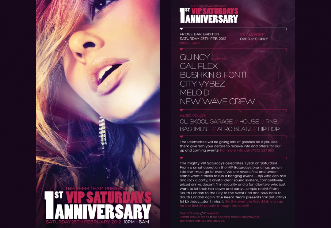 Nightclub event flyer design