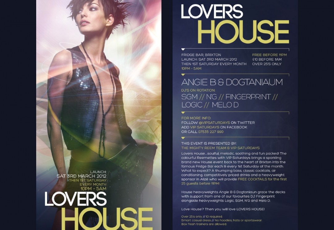 Nightclub event flyer design