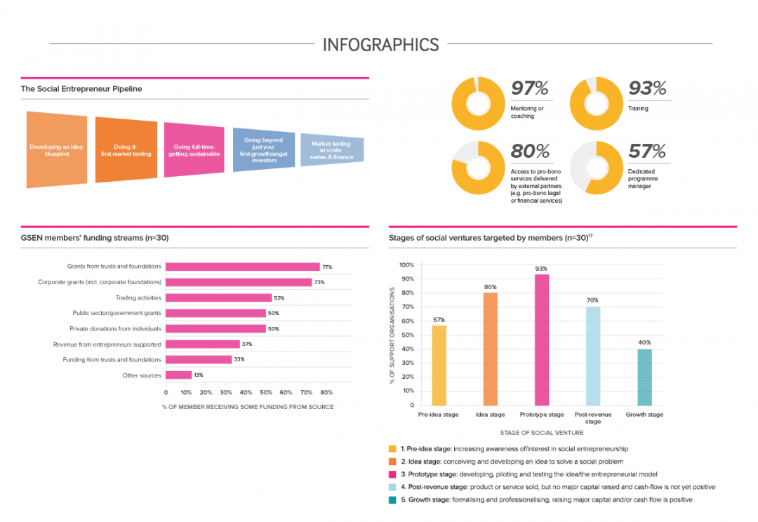Social entrepreneurship network infographics design