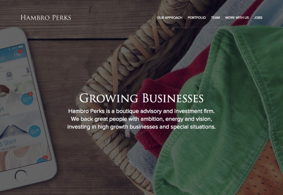 Investment company website design