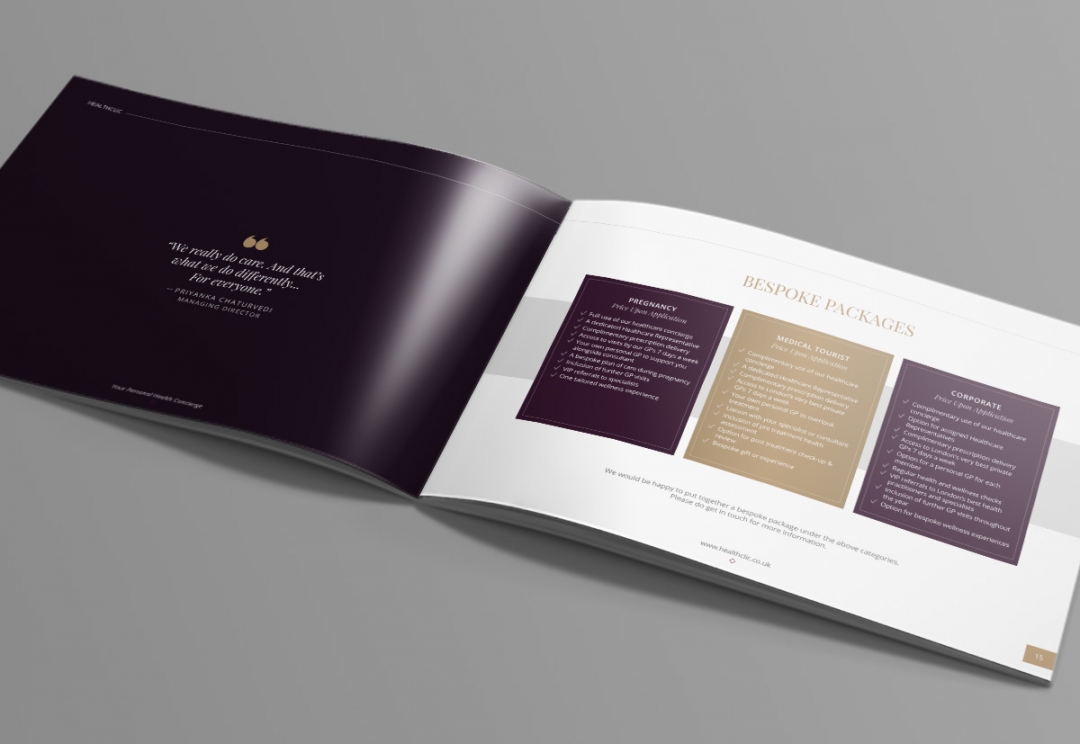 Private healthcare brochure design