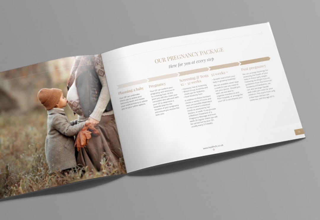 Private healthcare brochure design