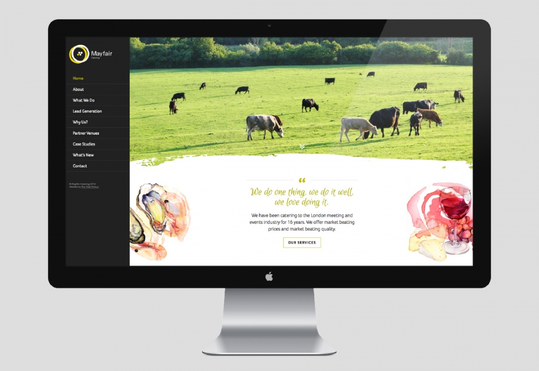 Catering company website design