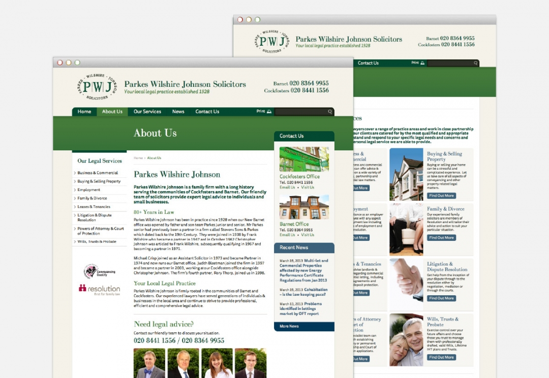 Solicitors website design