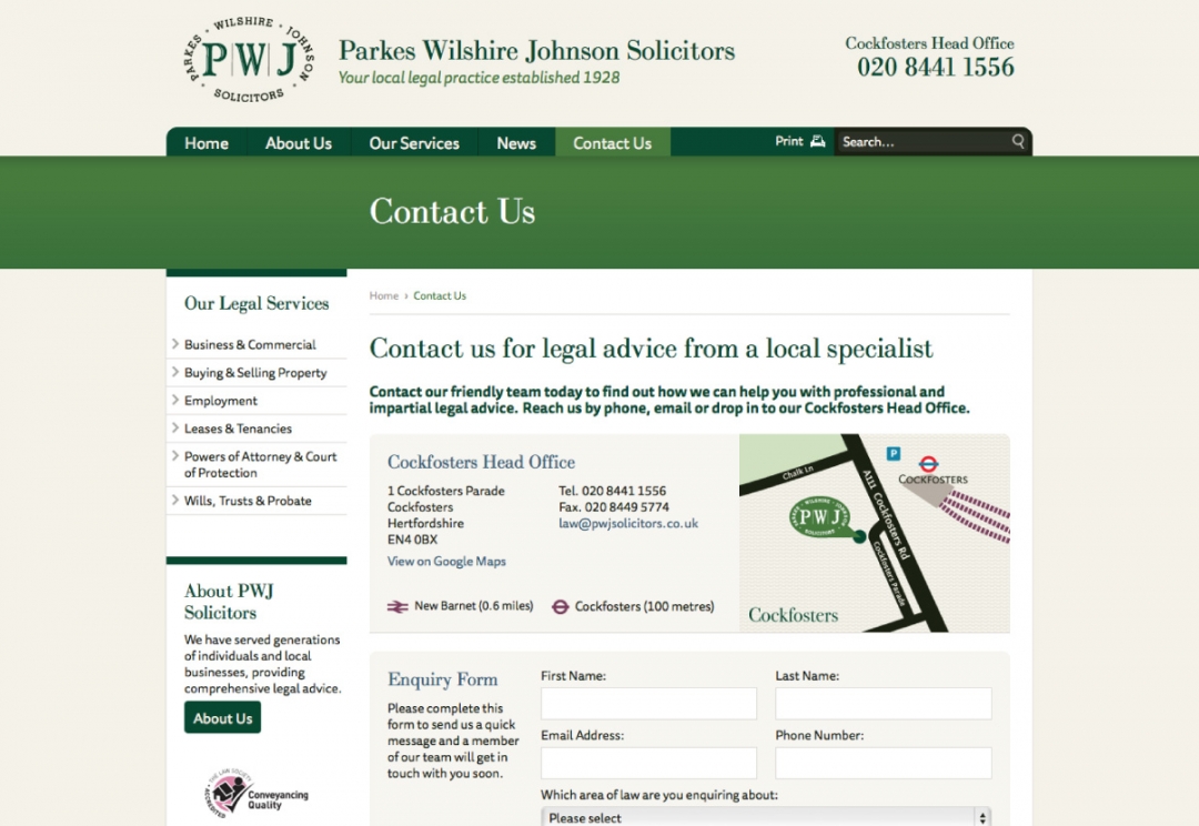 Solicitors website design