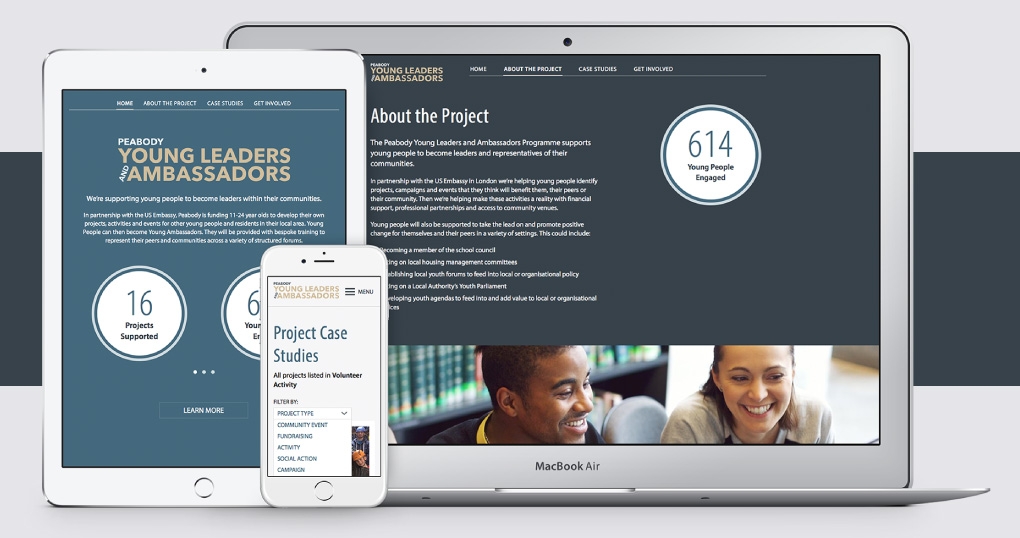 Youth engagement responsive website design