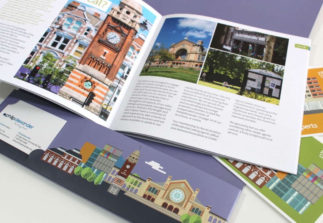 Estate agent brochure and folder design