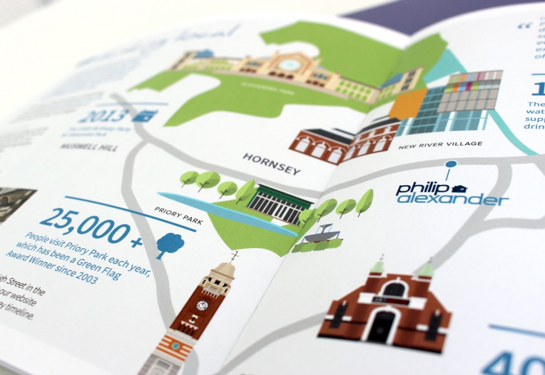 Estate agent brochure and map design