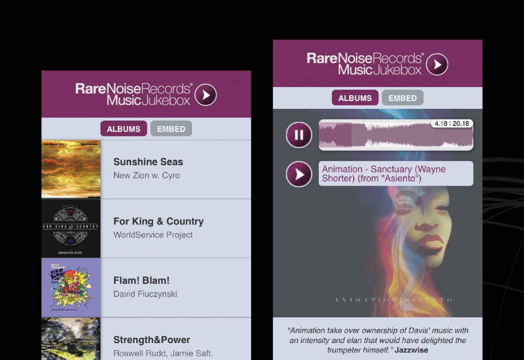 Record label web app