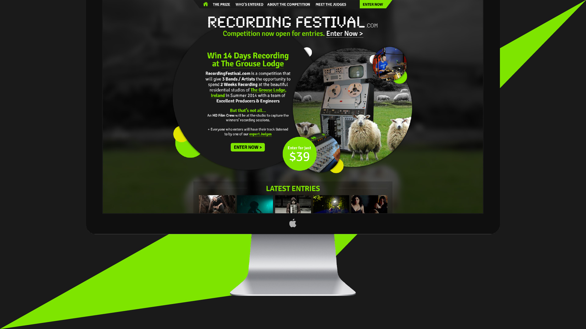 Music competition website design and development