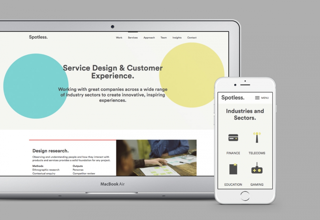 Service design agency website design