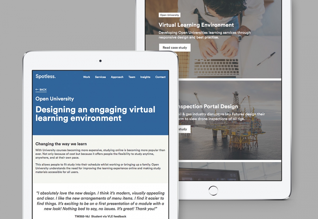 Service design agency website design