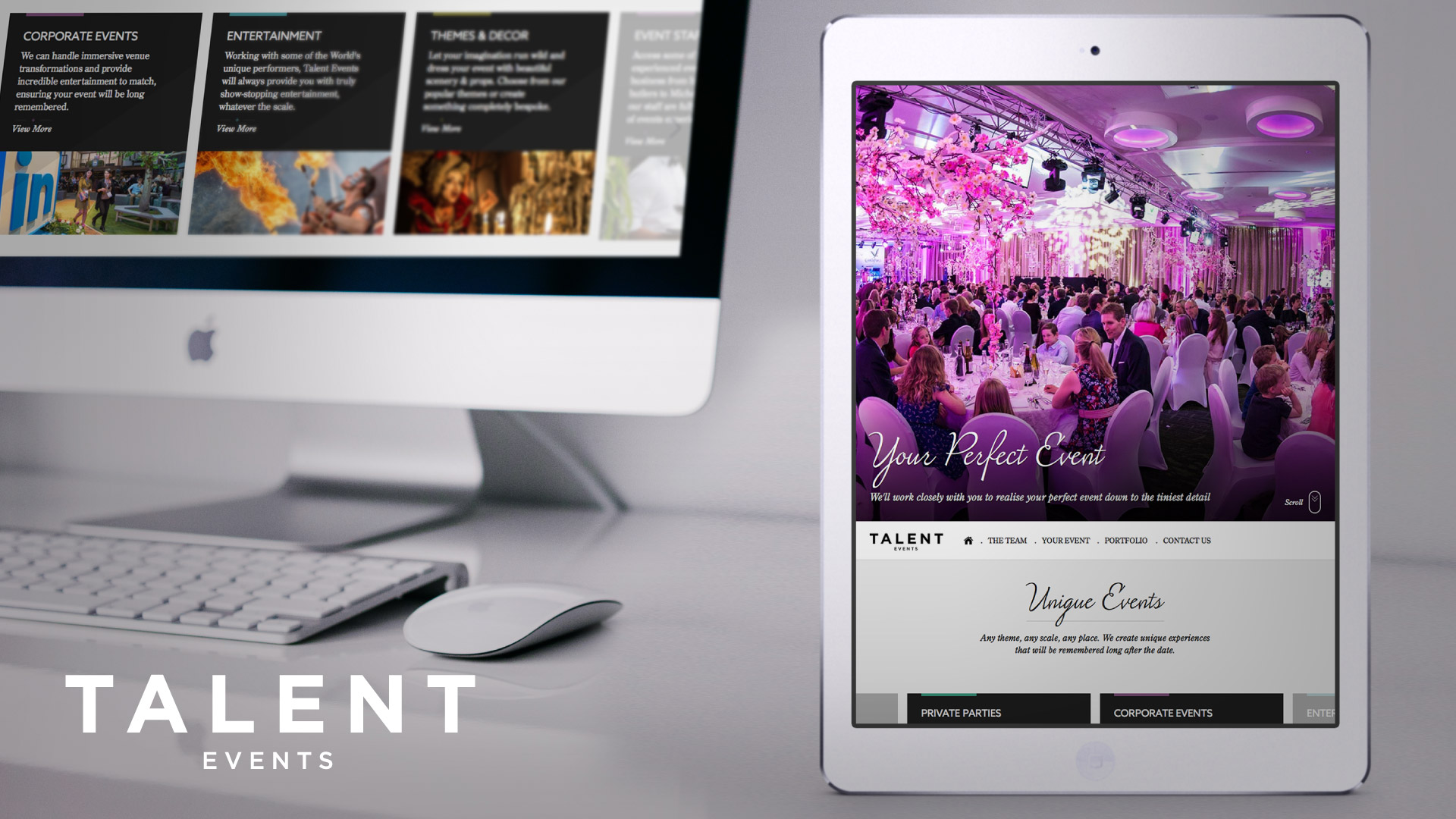 Event organisers website design