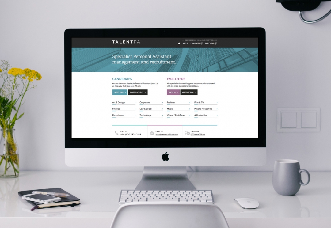 Recruitment agency website design