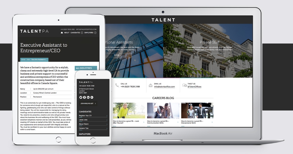 Recruitment agency responsive website design
