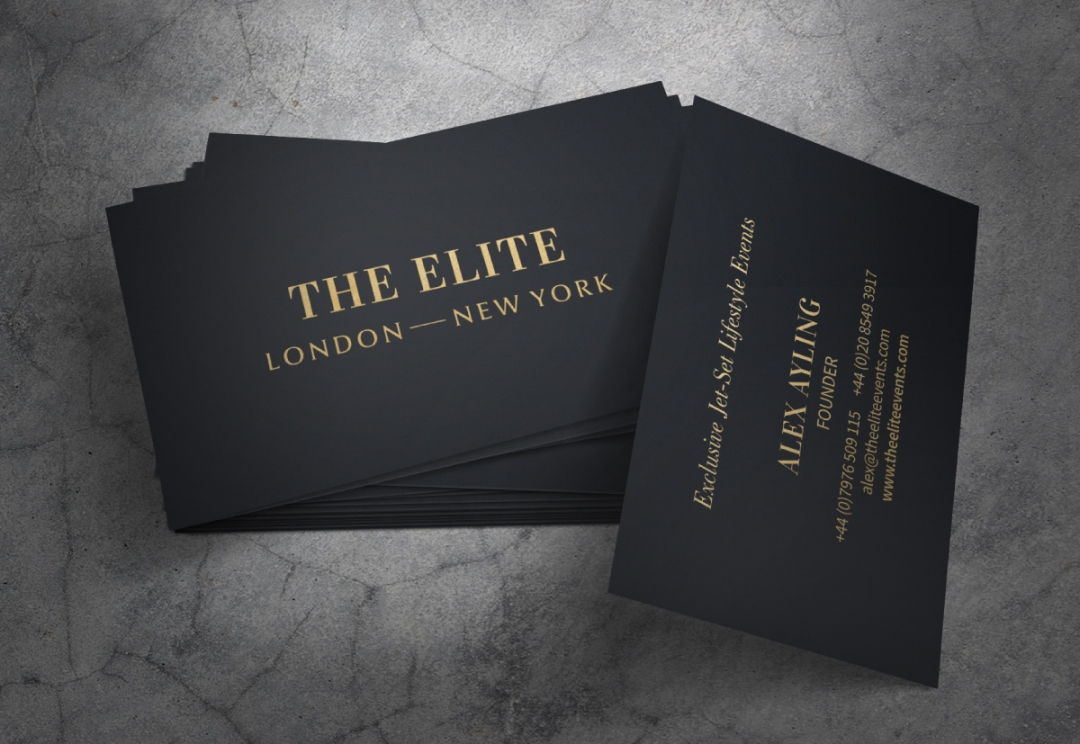 Lifestyle event business card design