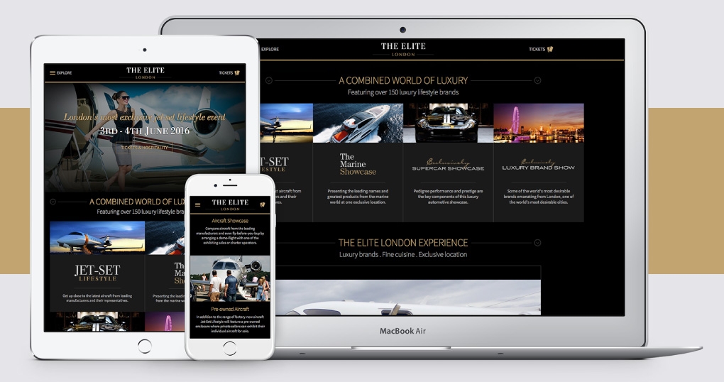 Lifestyle event responsive website design