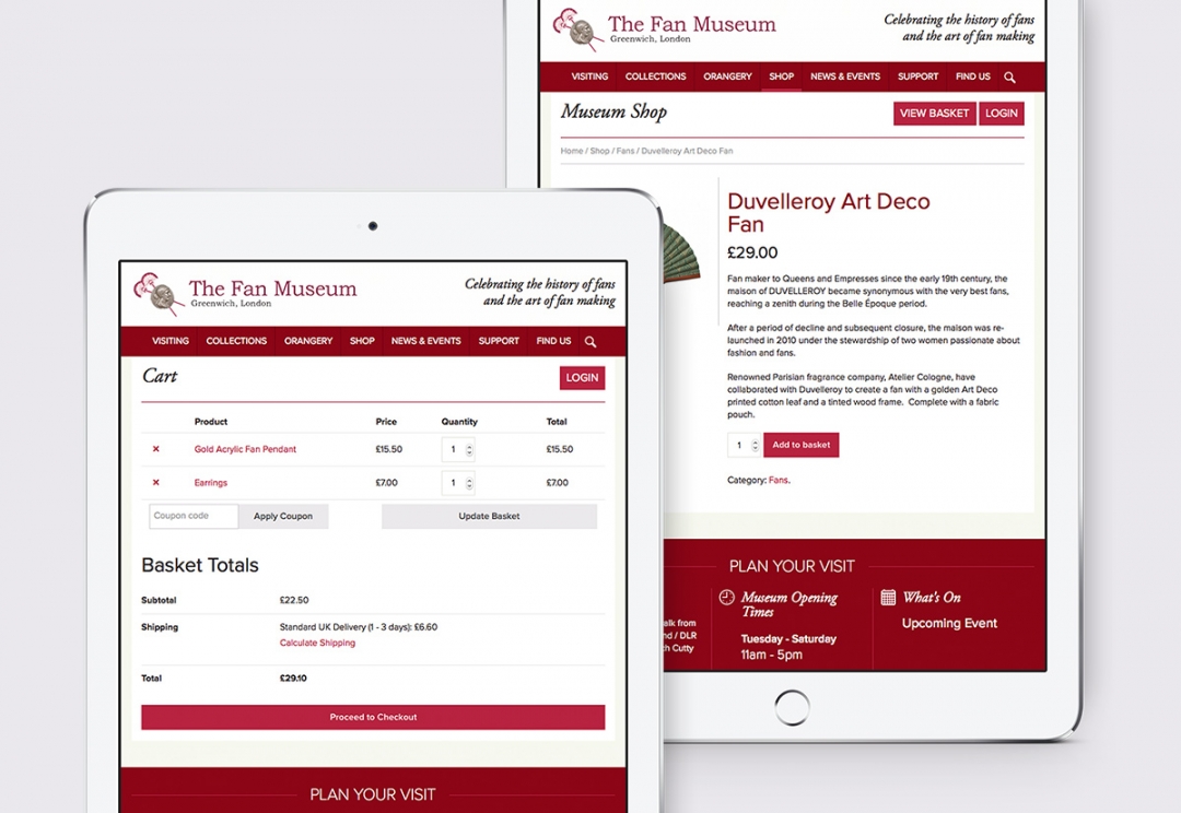 Museum ecommerce website design