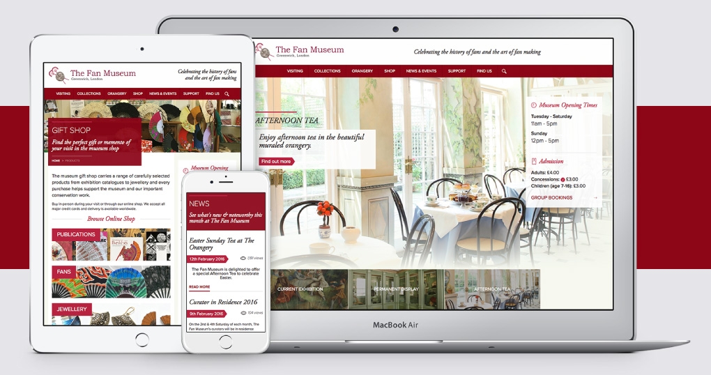 Museum responsive website design