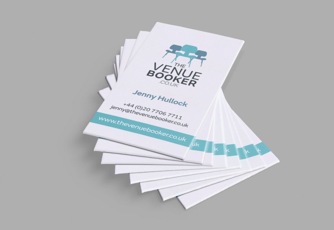 Venue finding service business card design