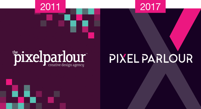 The evolution of the Pixel Parlour brand identity