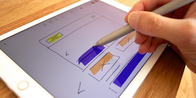 Stylus wireframing on iPad